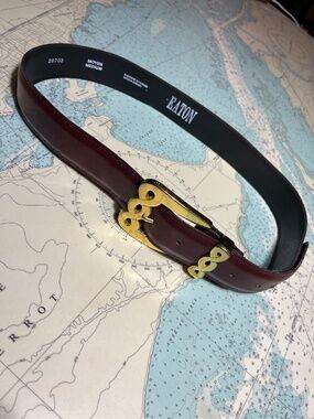 Vintage Eaton Gold and Burgundy Belt